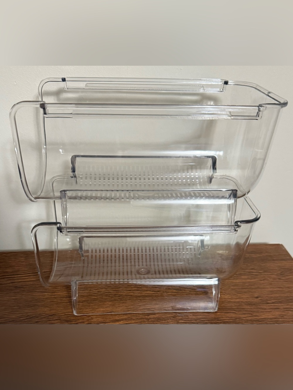 4Pack Stackable Plastic Wine Rack Storage Organizer - Picture 2 of 2
